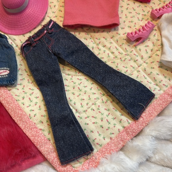 Barbie Pink Top with Denim Jeans and Accessories - Picture 3 of 5